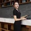 Hotel Bar Clothes Short Sleeve Cotton Chef Kitchen Manager Uniform for Restaurant