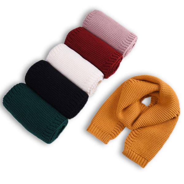 Y-Z Fashion Kids Children's Infinity Long Scarf Soft Girls and Boys Thick Winter Scarfs Cable Knitted Scarves