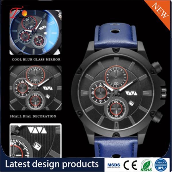 Wholesale PU Strap/Band Men's Watch Movement Watch Fashion Watch Alloy Case