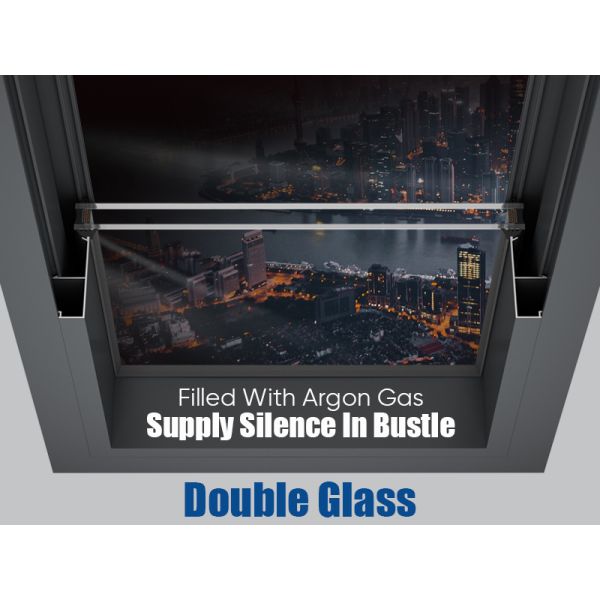 Soundproof Rainproof Insulating Glazed Aluminum Casement Window Energy-Saving Door and Windows
