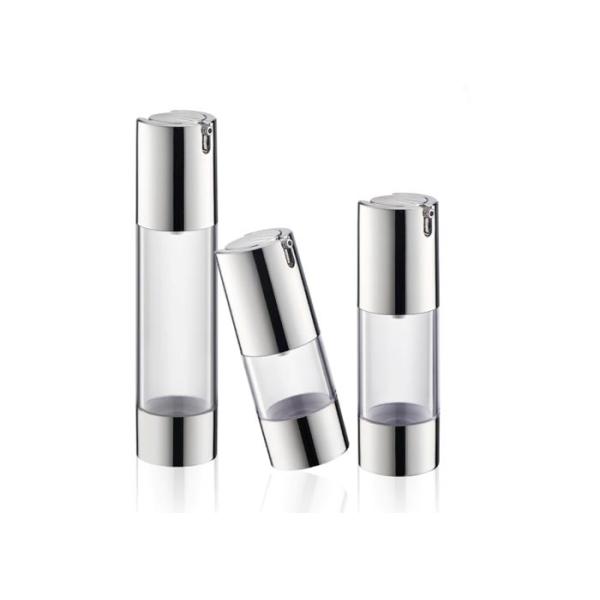 Штейновая серебряная акриловая косметическая безвоздушная бутылка, бутылка брызг насоса лосьона золота 1оз 3оз