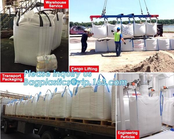 Durable plastic PP woven FIBC big jumbo bag for building material sand cement lime,super sacks 1000kg pp woven fabric bi
