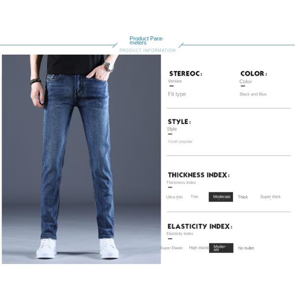 Men's Streetwear Jeans with Zipper Fly Printed Design and Pockets Special craft Washed
