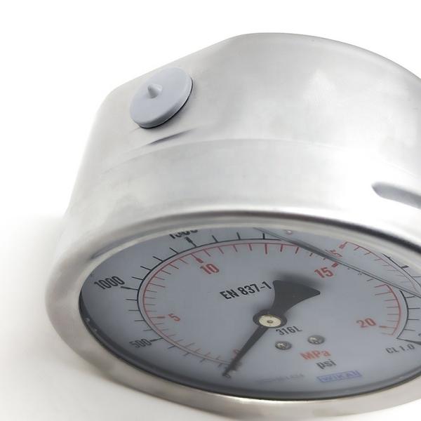 Wika Bourdon Tube Pressure Gauge SS316 232.50 Pressure Gauge 0-1000 Psi OBM Support