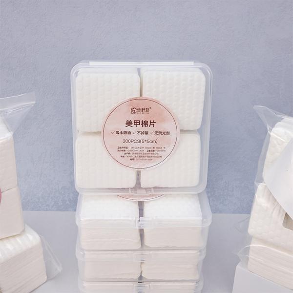 300PCS Des serviettes pour ongles sans lingot Des serviettes pour ongles en coton non tissé absorbant