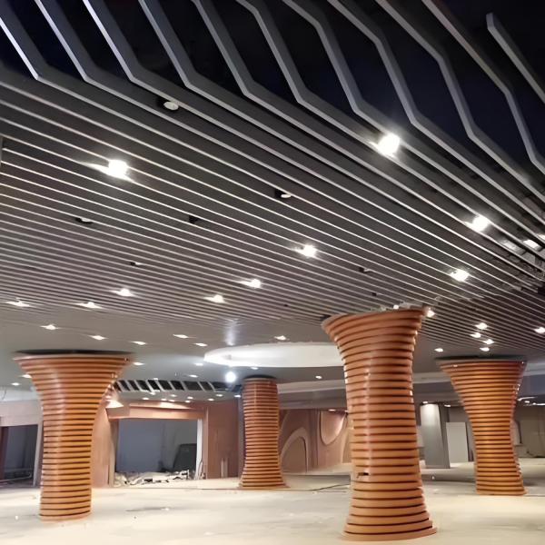 Hotel / Hospital Aluminum Baffle Ceiling Customized Aluminium Screen Ceiling
