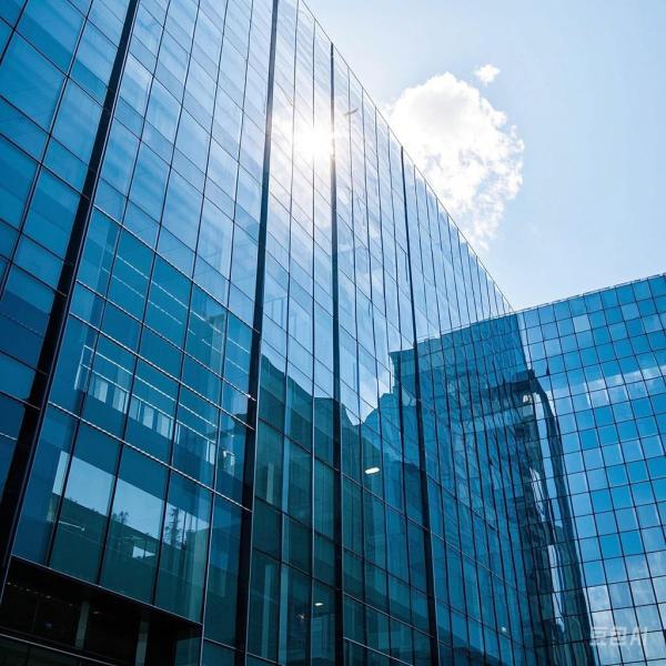 Double Glazed Glass Unitized Curtain Wall with Powder Coating and 2.5kpa Wind Pressure