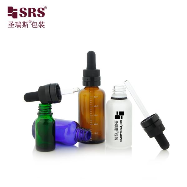D007 Bouteille en verre ambre de 5 ml 10 ml 15 ml 30 ml 50 ml 100 ml avec volume imprimé Pour emballage d' huiles essentielles