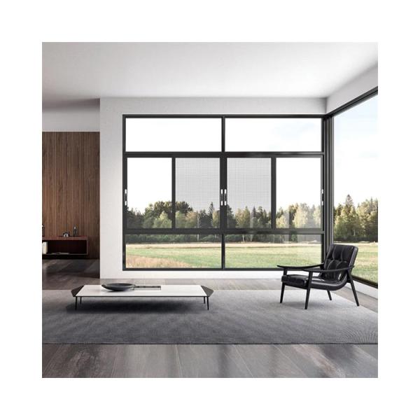 Ventana corredera de aluminio de doble acristalamiento con un espesor superior de pared de aluminio de 1,6 mm