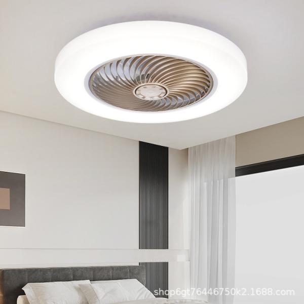 Ventilateur de plafond à LED moderne avec lumière 3 vitesses et 3 couleurs Timings Dimmable AC Motor Télécommande pour salon