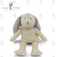 Animal rayado de Toy Presents Brown Bunny Stuffed de la felpa de la muñeca del conejo 21 el x 15cm