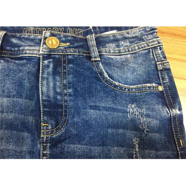 Pencil Skirt Ladies Strench Ladies Denim Jeans Mottle Wash Rip And Repair
