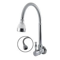 Un seul manche monté sur le mur robinet d'eau froide corps en laiton robinet d'évier de cuisine pour le marché OEM