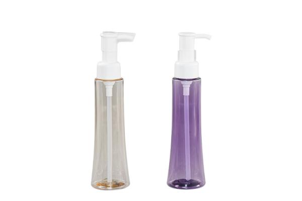 PET cleanser oil pump bottle 100ml  PCR material packaging