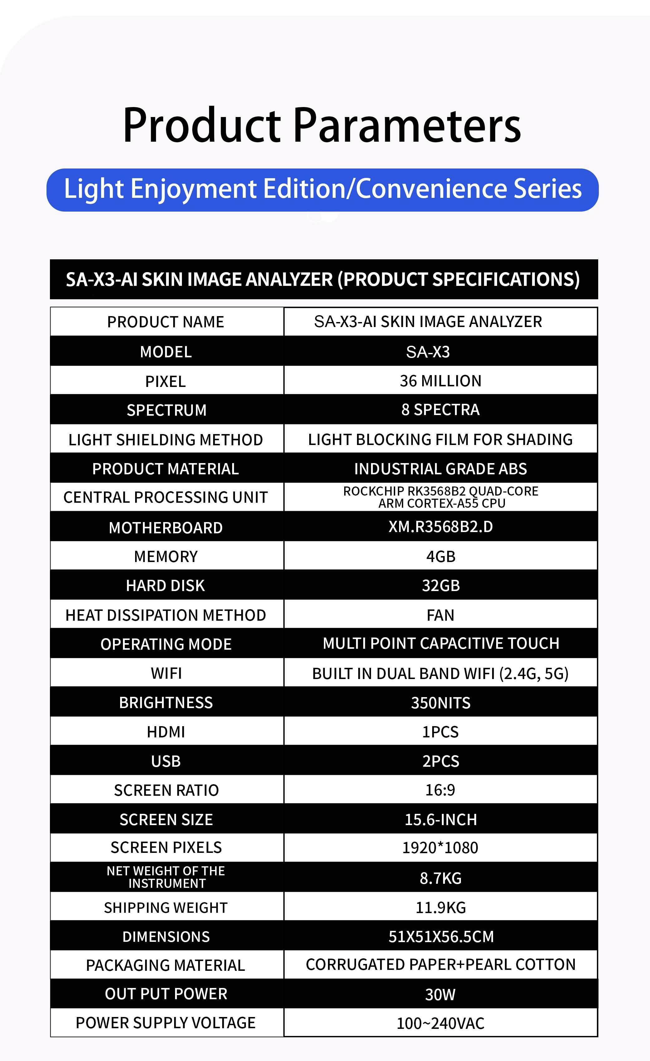 AI Skin Image analysis 3 Detection Modes Dual prediction and cloud ecology skin Analyzer 