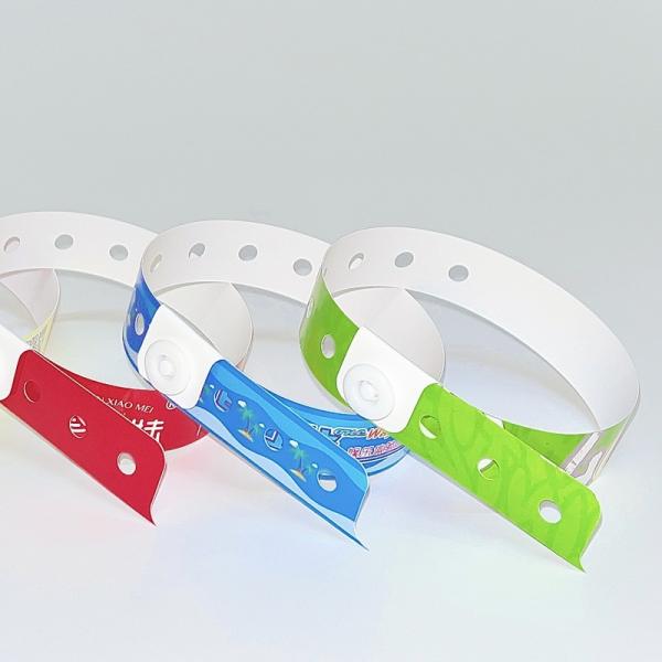 Custom Logo Disposable Id PVC/Vinyl Wristband With Tabs For Events