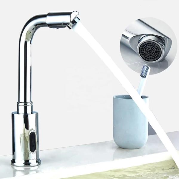 Faucet Type Hot Cold Water Kitchen Tap Brass Construction Automatic Water Saver Tap
