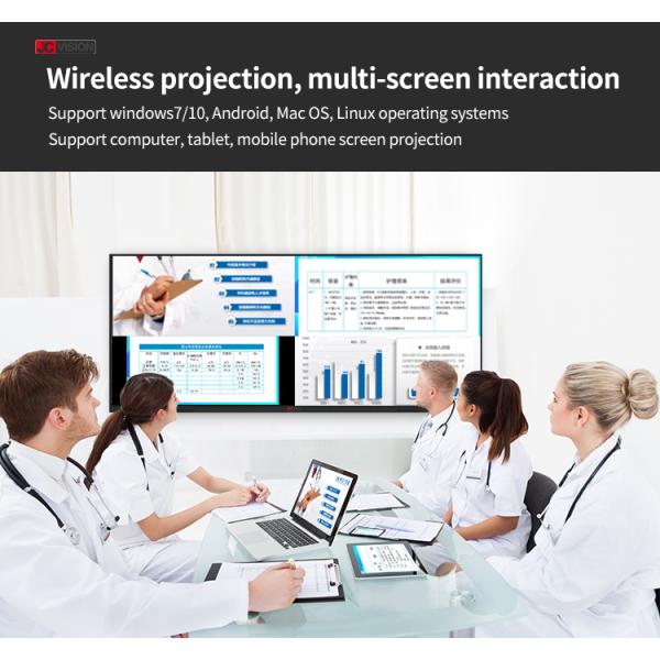 JCVISION Classroom Interactive Whiteboard 105 Inch Android 11 IR 20 Poitns Touch