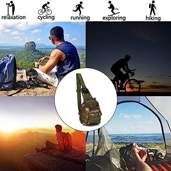 Tactical Shoulder Sling Bag Small Outdoor Chest Pack For Men Traveling, Trekking, Camping, Rover Sling Daypack