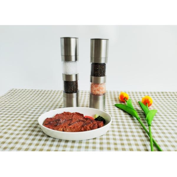 Dual Salt And Pepper Grinder Stainless Steel Pepper Mills