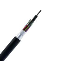 Manutenção programada blindada clara exterior 8.0mm das telecomunicações do cabo de fibra ótica do núcleo de GYXTW 12