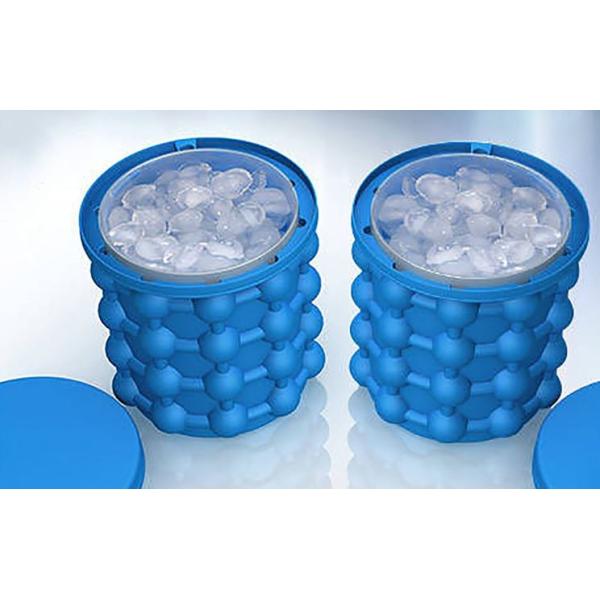 OD 13cm Dual Cavity Silicone Ice Bucket For Champagne Cooling