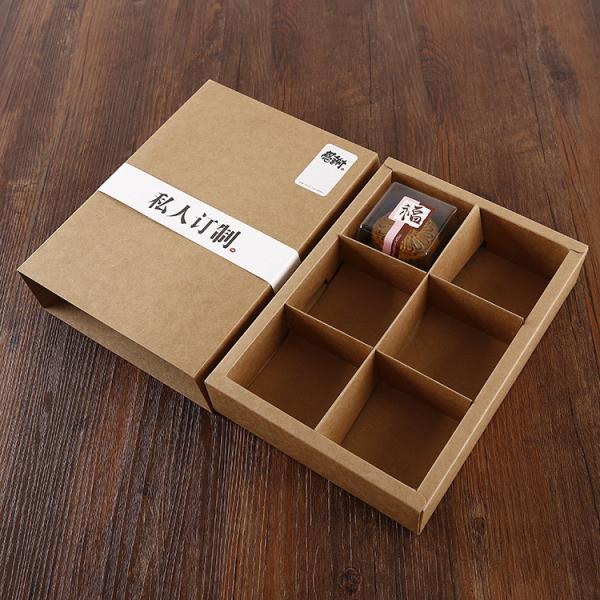 Personalized Custom Logo Recycled Paper Food Pastry Cookies Box Gift Packaging With Dividers