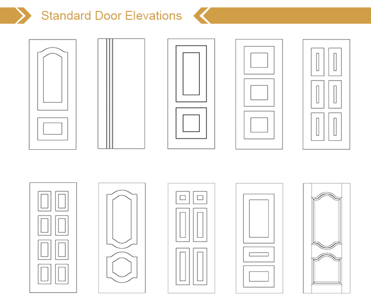 Modern Soundproof Fire Rated Bedroom Doors With Polymer Core
