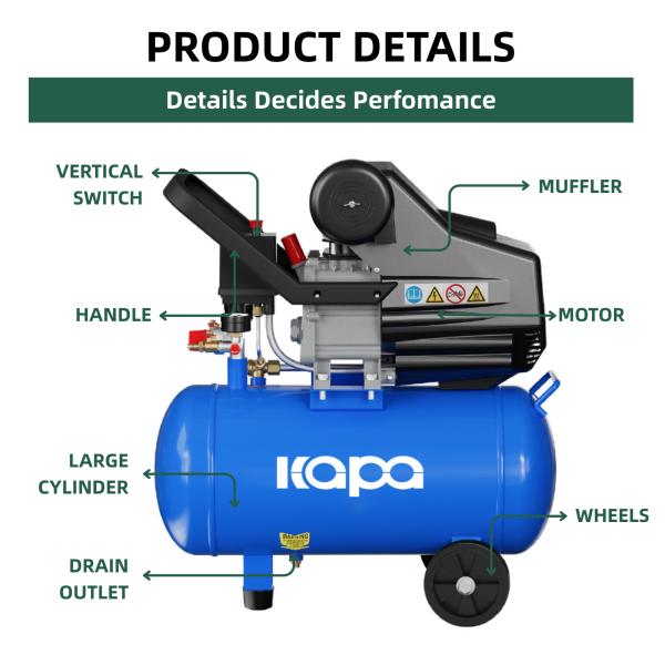 Proveedor de China 200L/min 2HP Compresor de aire portátil Compresor de aire silencioso pequeño