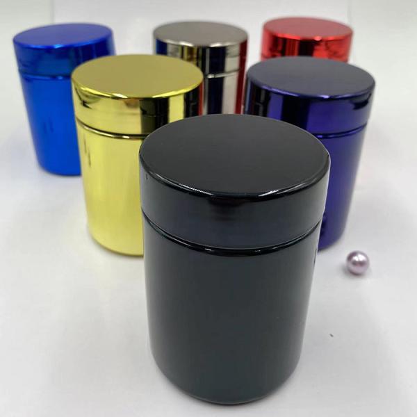 Collar Material Sport Nutrition Supplement Private Label Empty Food Grade Black Protein Powder Bottle with Customized Colors