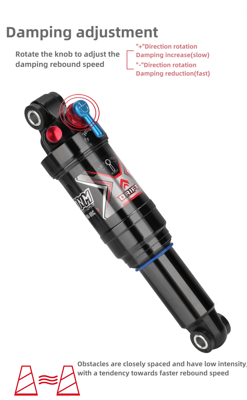 Dnm Ao-8RC Мотоциклетный пружинный амортизатор воздушного удара с регулировкой демпера
