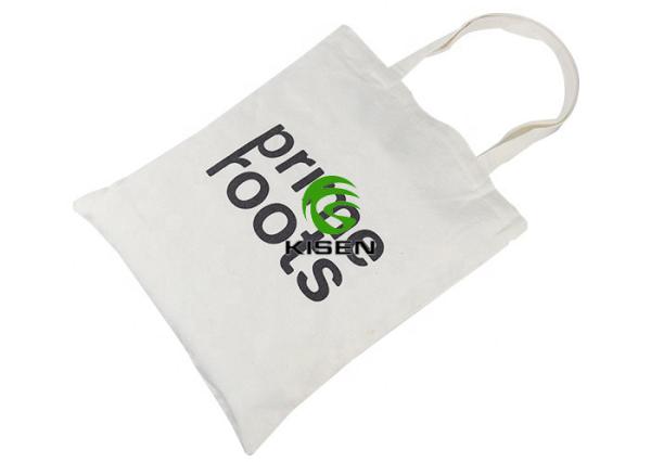 Recycled Cotton Canvas Tote Bag , Custom Printed Natural Cotton Tote Bags