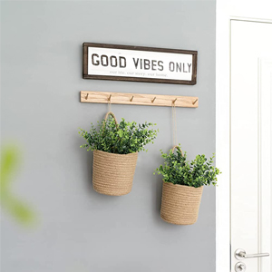 Home Decoration Basket For Plants Cotton Rope Woven Rattan Flower Pots Planter Cotton Rope Woven Rattan Flower Pots