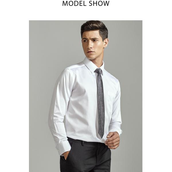 Covered Button Closure Type Long Sleeve Men's Clothing Dress Shirts for and Comfort