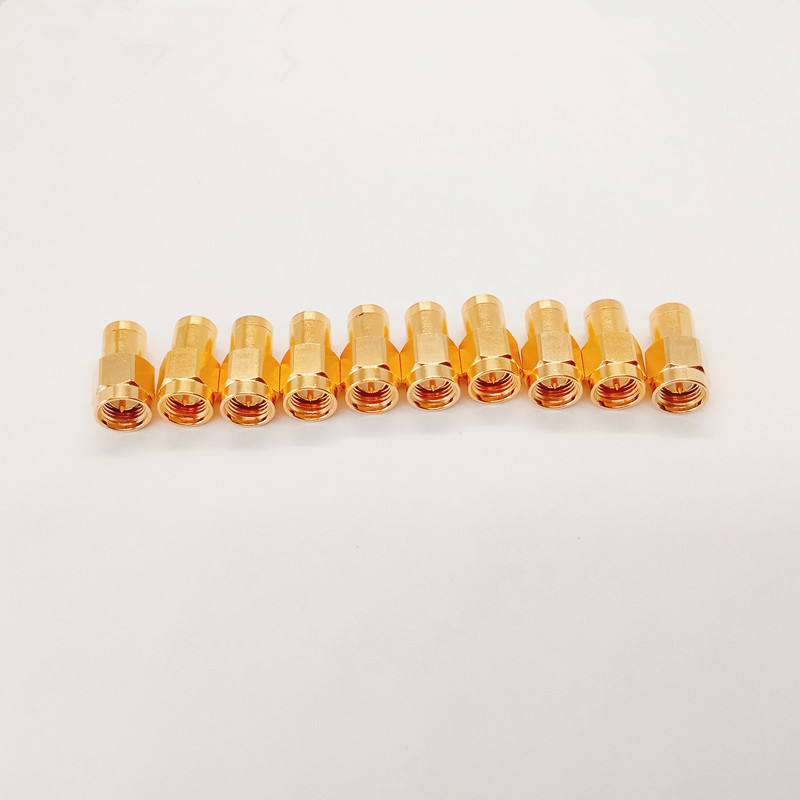 2W Brass Gold‑Plated RF Load SMA Male Dummy Terminator DC‑18GHz 