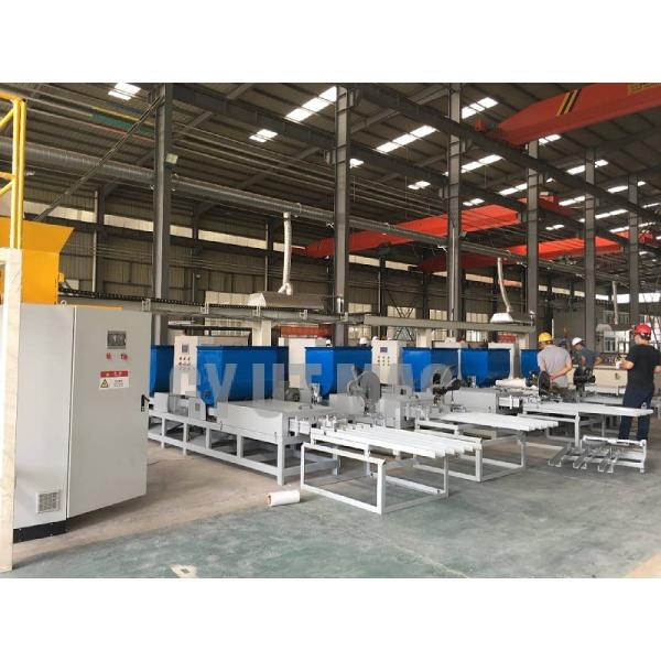 Lojas de vestuário Máquina de blocos de paletes de madeira de alta capacidade com corte de serra Economia de mão de obra
