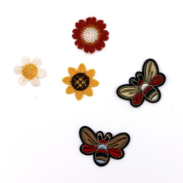 Golden Embroidery Patch Bee Bumblebee Wasp Insect 3D Gold Royal Fashion