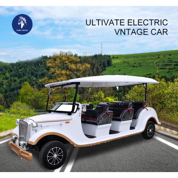 Front LED Headlight Electric Classic Sightseeing Vintage Car 4 Seats Tourist Coach