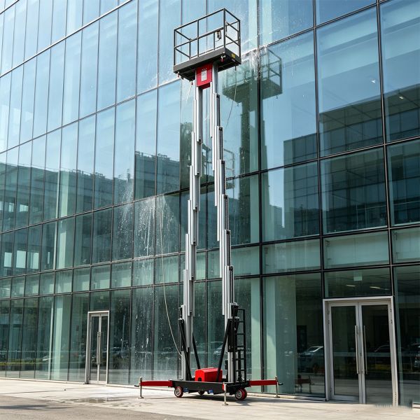 Single Man Driveable Vertical Mast Lift Platform Waterproof 130kg 150kg 250kg