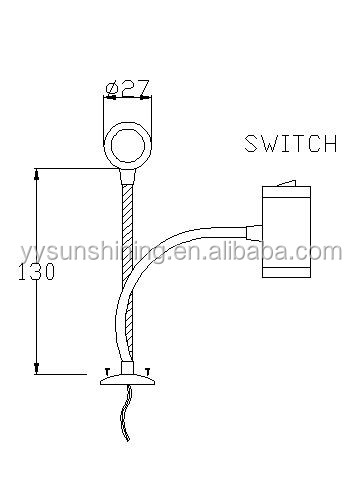 Bedroom Bedside Desk Lamp Adjustable Jewelry Led Cabinet Spotlight with ON/OFF SWITCH