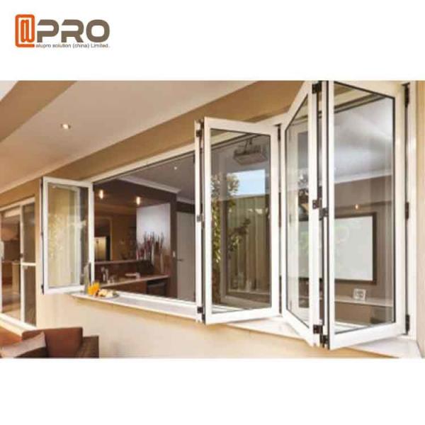 Anti Aging Aluminium Folding Windows , Outdoor Horizontal Folding Windows lowes bi fold door Bi folding exterior doors