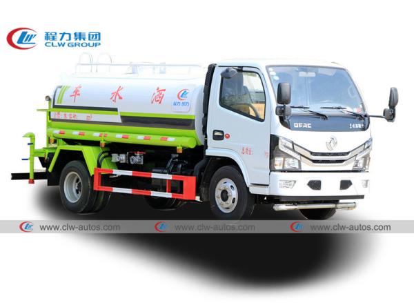 5m3 1500 transport de l'eau de Dongfeng 4*2 de camion de Bowser de l'eau de gallon