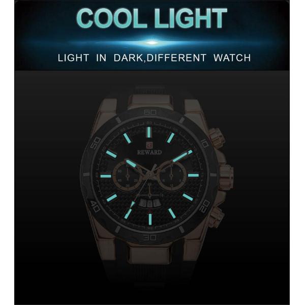 Silicone Band Mens Stainless Steel Watches Fake Chronograph With Big Face