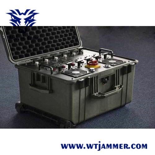 800 Watt Portable High Power Signal Jammer Wireless 200 - 300m Range