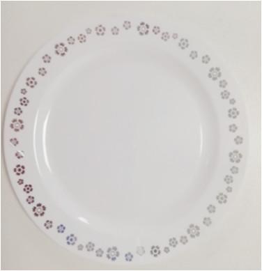 7.5 Inch Hot Stamp Fancy Disposable Wedding Party Charger Rose Gold Plastic Plates Set