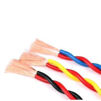 Cabos elétricos gêmeos de cobre isolado de PVC, condutor de alarme de incêndio, 2.5 mm2 300/300V