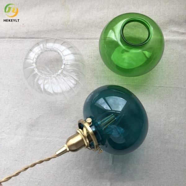 E14 D13cm Luces colgantes de vidrio contemporáneas Varios colores disponibles