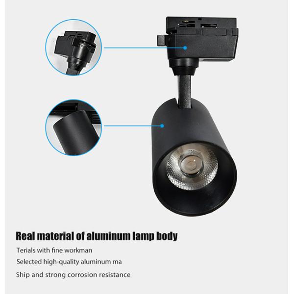 Cob Black Anti Glare Modern Led Track Lighting For Shopping Mall Clothing Store