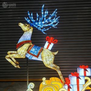 Customized Outdoor Christmas Deer Lantern Decor - Mall Festival Lighting for Xmas & New Year