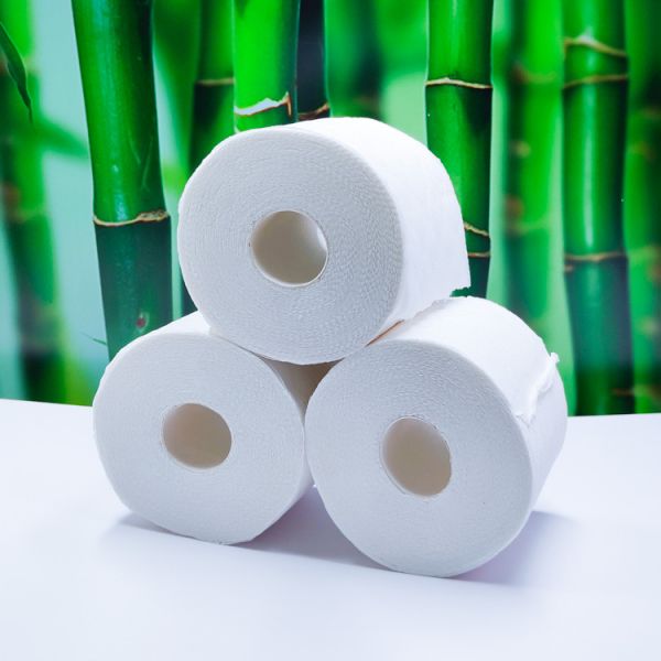 Customized Virgin Bamboo Pulp Plastic Wrapped White Color Soft Toilet Paper 2 Ply